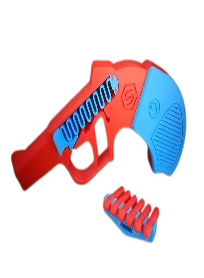 Beoals Foam Toy Revolver with 6 Plastic Darts,Pack of 1, Safe Play Pistol,Figure Toy,Multicolor - Image 1
